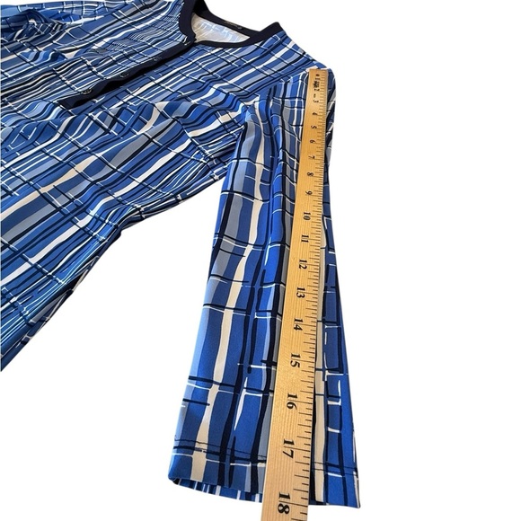 J. McLaughlin Biscayne Dress Nautical Blues Knee Length Catalina Cloth Size M - Picture 6 of 12